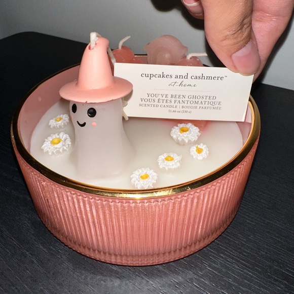 NWT: Cupcakes and Cashmere - 3 Wick Ghost and Tombstones Scented Candle 👻🪦🎀 - Picture 3 of 3